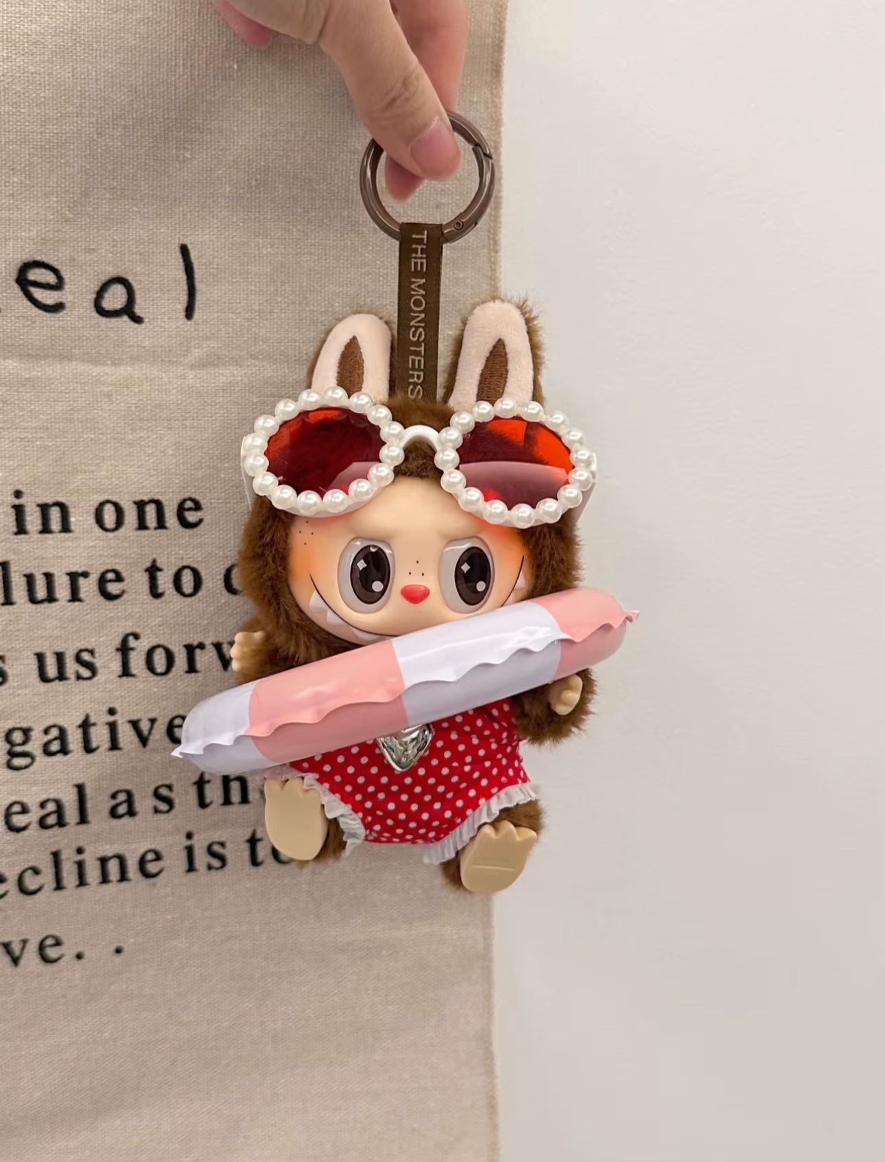 Doll'S Clothes Outfit Accessories for Ropa Labubu Cotton Doll Swimsuit Glasses Beach Diving Surfboard Straw Bag Labubu Clothes