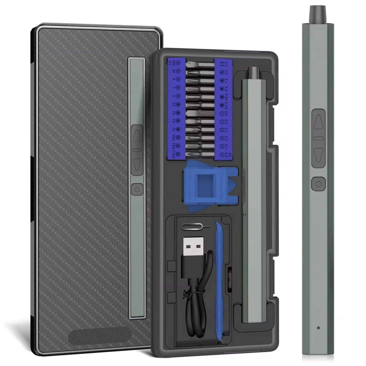 30 in 1 Precision Electric Screwdriver Set Magnetic Phillips Torx Screw Driver Bits Professional Repair Tools for Iphone PC DIY