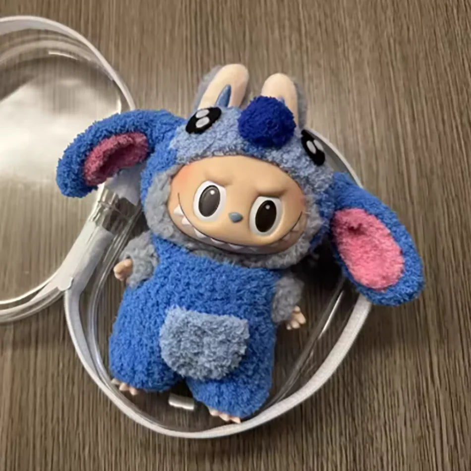 15-17 Cm Labubu Doll Stitch Cute Set Accessories Hanging Accessories Labubuv1 V2 V3 Birthday Children'S Toy Gift