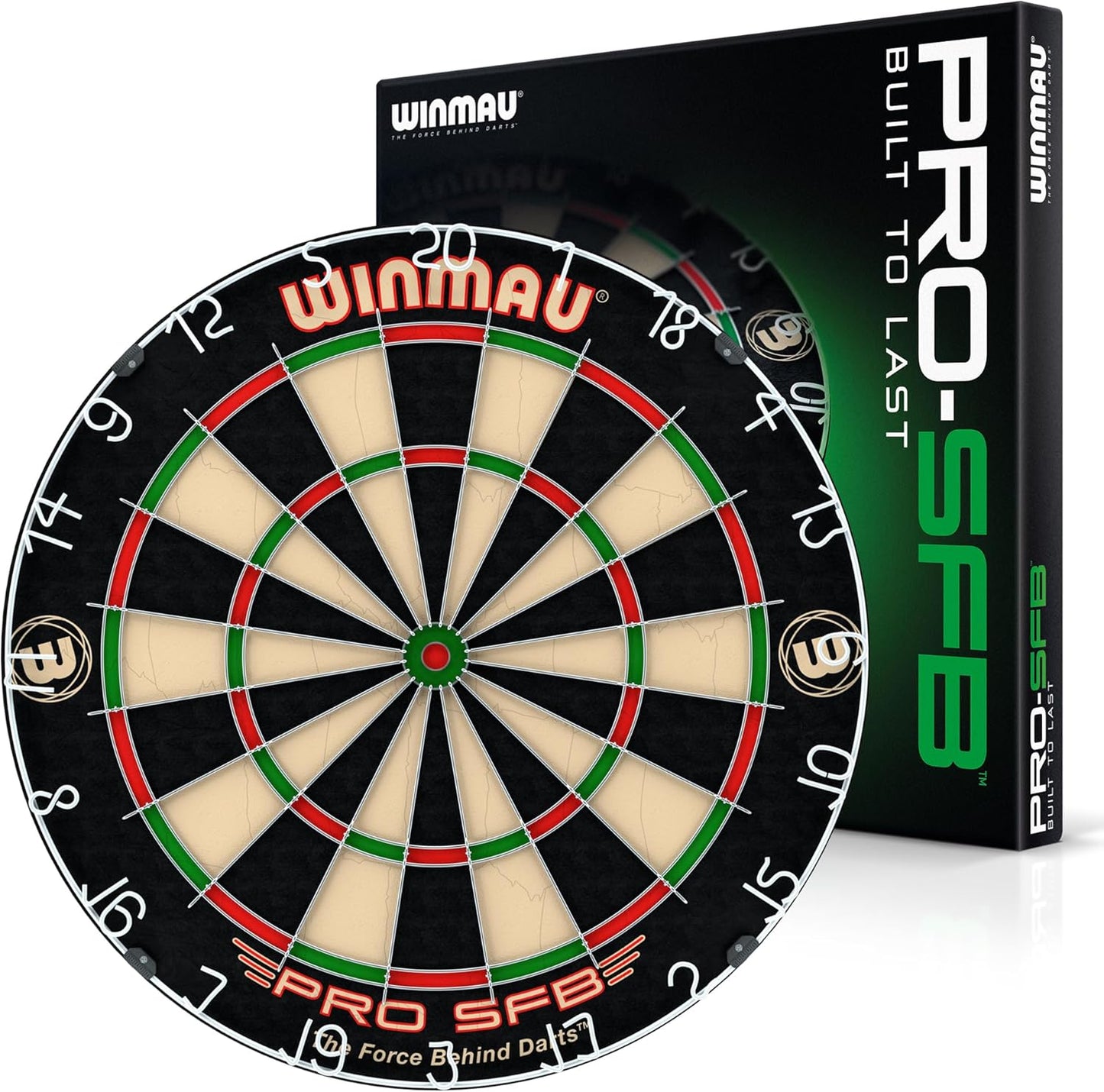 Pro SFB Bristle Dart Board - Professional Staple Free Bullseye Dartboard | Pro  Dart Board for Home, Tournament or Club | Durable Bristle Dartboards for Darts Enthusiasts