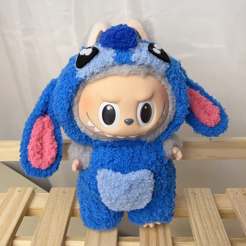 15-17 Cm Labubu Doll Stitch Cute Set Accessories Hanging Accessories Labubuv1 V2 V3 Birthday Children'S Toy Gift