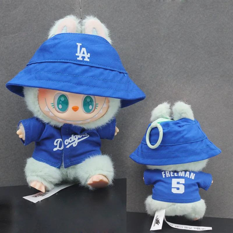 Hot Labubu Doll Clothes Labubu Clothes Sitting Party Number 17 Baseball Set Clothes Children'S Clothes Diy Doll Accessories Gift
