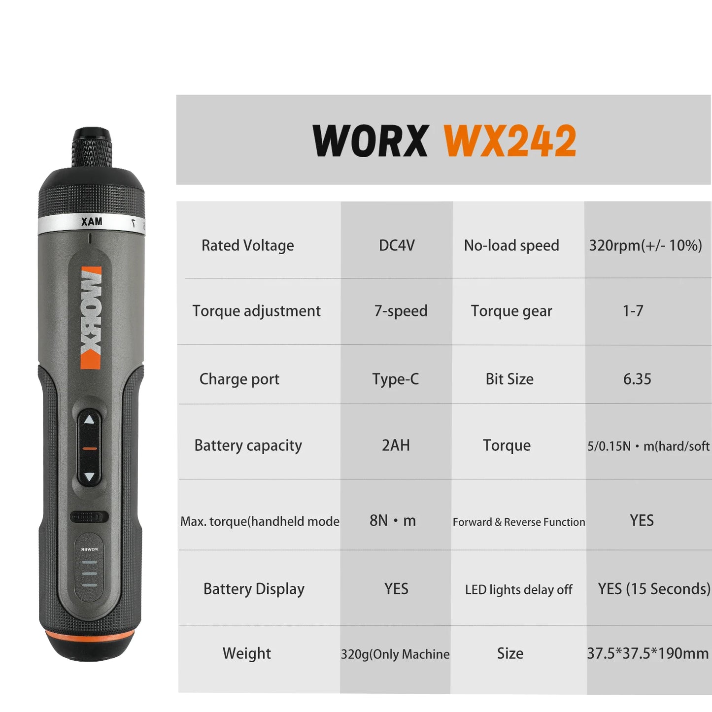 -Mini 4V Electric Screwdriver, WX240, Wireless Electric Screwdriver, USB Handle, Electric Drill Tool WX240.7/WX240/WX242