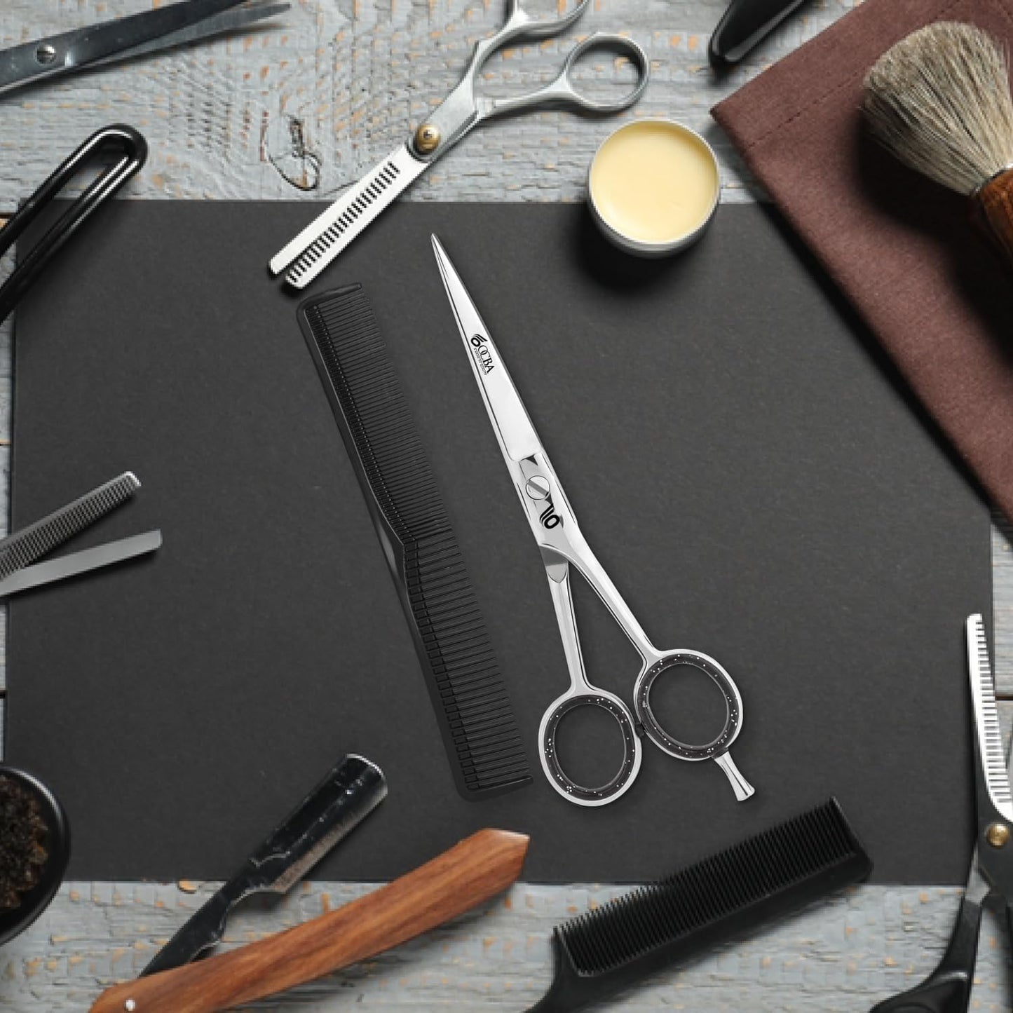 Professional 6" Hairdressing Scissor Sharp Hair Cutting Scissors for Barbers Hairdressers & Stylists Beard & Haircut Scissors for Men & Women (Classic Scissor)