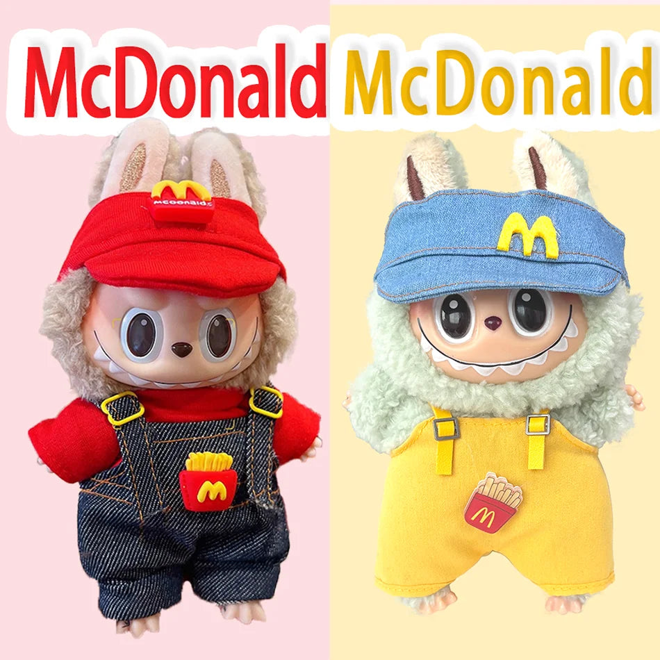 15-17 Cm Labubu Doll Stitch Cute Set Accessories Hanging Accessories Labubuv1 V2 V3 Birthday Children'S Toy Gift