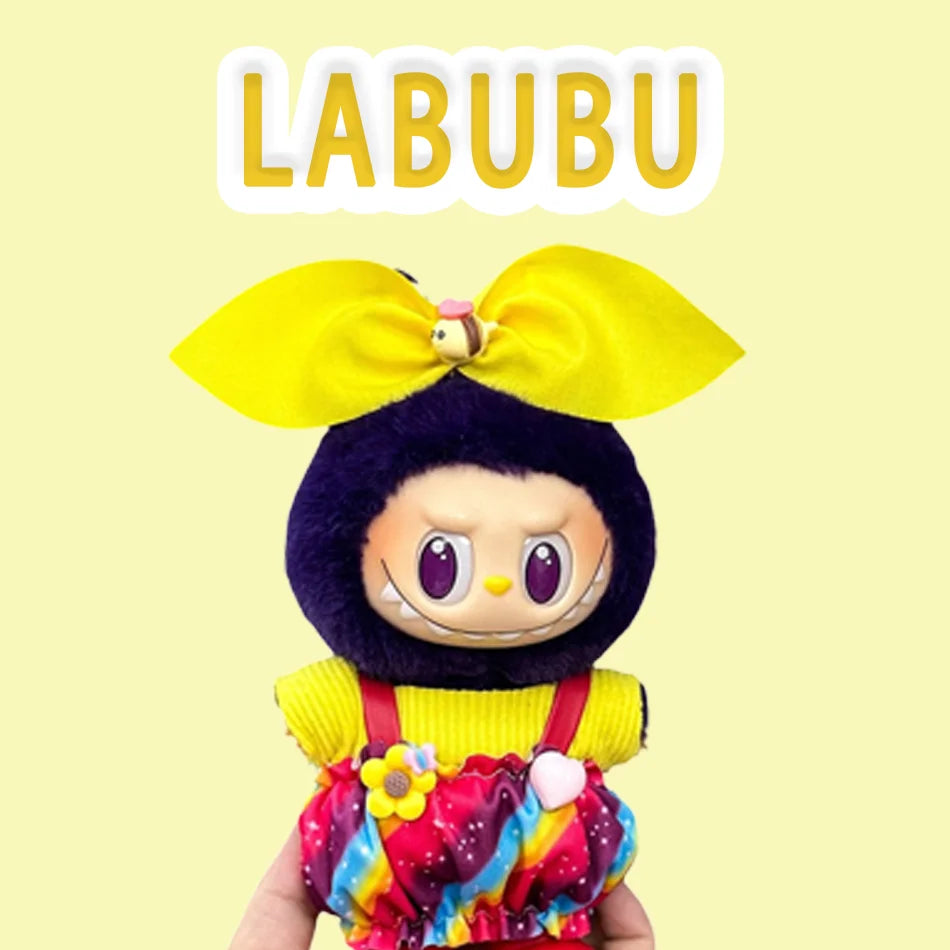 15-17 Cm Labubu Doll Stitch Cute Set Accessories Hanging Accessories Labubuv1 V2 V3 Birthday Children'S Toy Gift