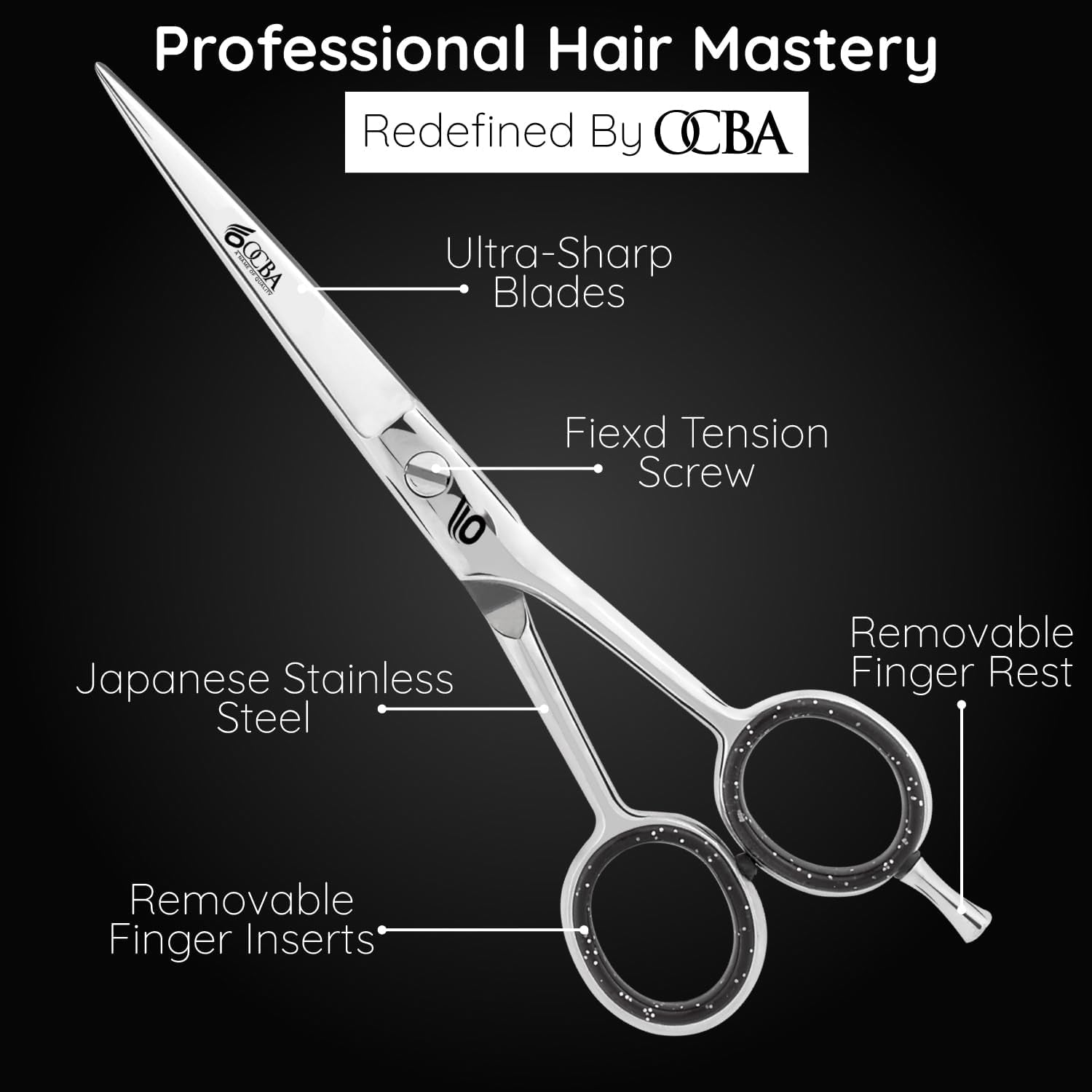 Professional 6" Hairdressing Scissor Sharp Hair Cutting Scissors for Barbers Hairdressers & Stylists Beard & Haircut Scissors for Men & Women (Classic Scissor)