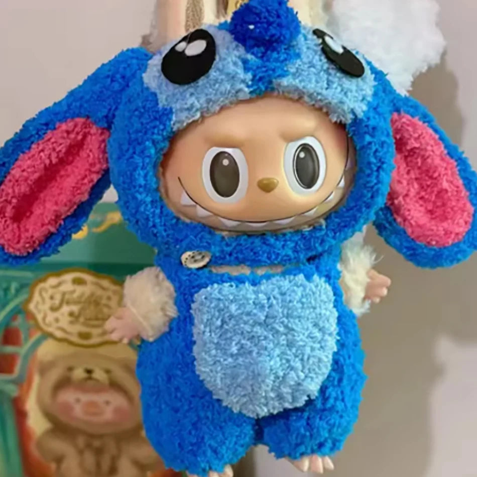 15-17 Cm Labubu Doll Stitch Cute Set Accessories Hanging Accessories Labubuv1 V2 V3 Birthday Children'S Toy Gift