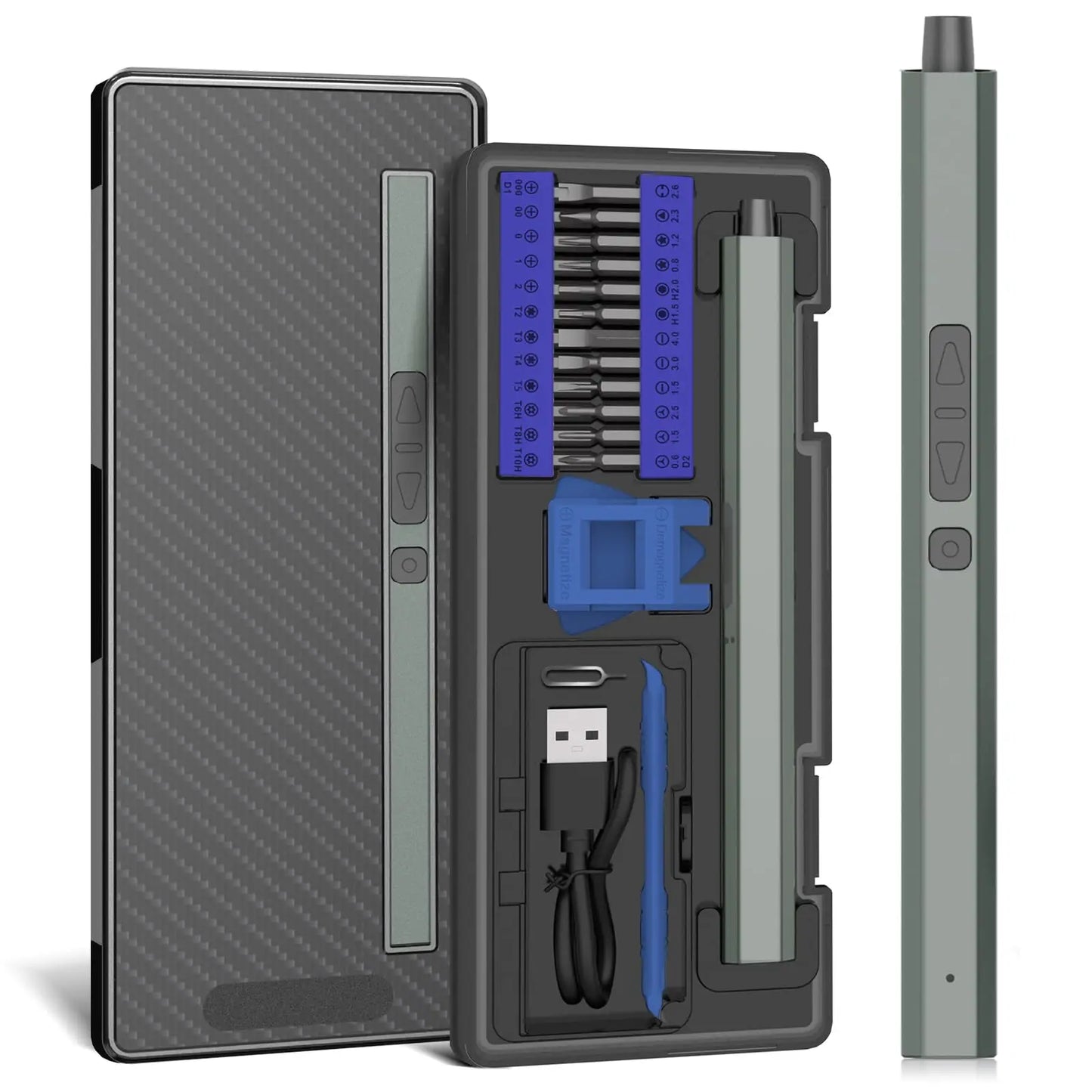 30 in 1 Precision Electric Screwdriver Set Magnetic Phillips Torx Screw Driver Bits Professional Repair Tools for Iphone PC DIY