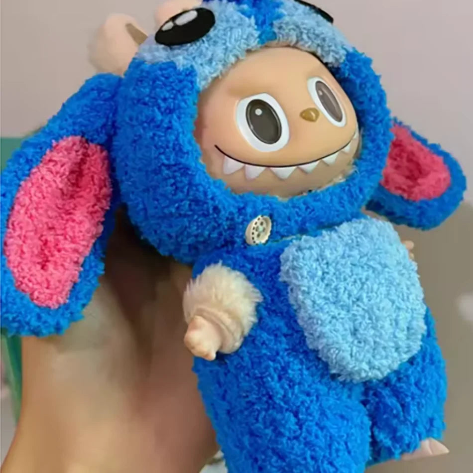 15-17 Cm Labubu Doll Stitch Cute Set Accessories Hanging Accessories Labubuv1 V2 V3 Birthday Children'S Toy Gift